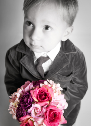 Little Boy With Bouquet